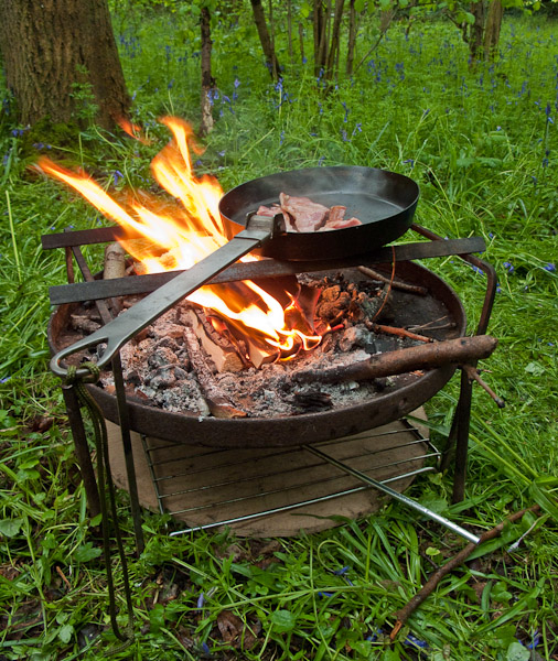 A well built fire tray reduces the impact of having a fire in the woods. -  2017 - Gary Waidson - Ravenlore